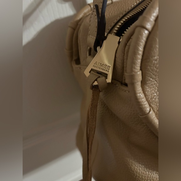 Aimee kestenberg leather medium satchel camel/mustard, yellow gold hardware. - Picture 13 of 13